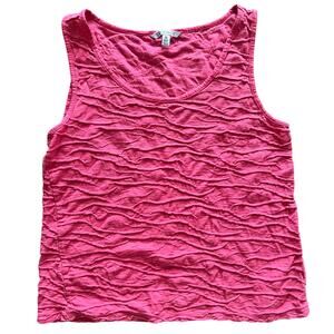 Toad&Co Samba Wave Tank Top Women's Blouse 100% Cotton Tencel Orange Pink Medium